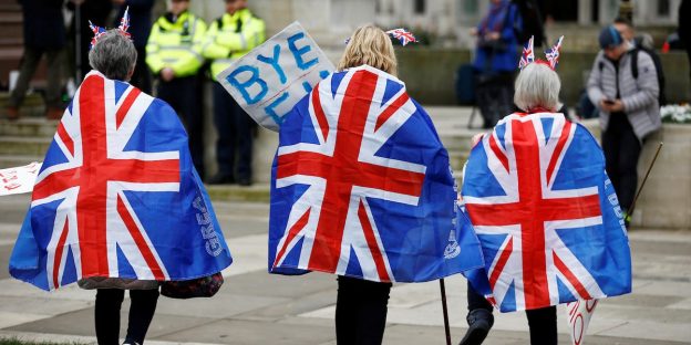 Police in England are investigating ‘Happy Brexit Day’ posters that warned people speaking anything other than the Queen’s English should leave