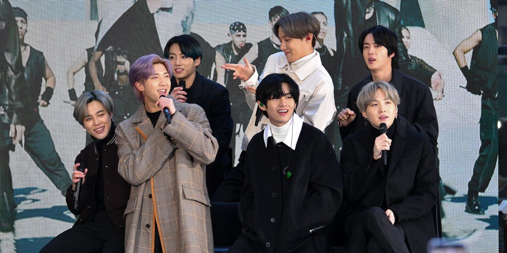 BTS, the internationally beloved Korean pop group, tweeted a sponsored post for Samsung from an iPhone, and the internet is losing it