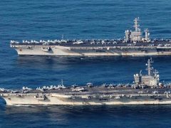 U.S. Sends Two Aircraft Carriers to South China Sea for Exercises as China Holds Drills Nearby