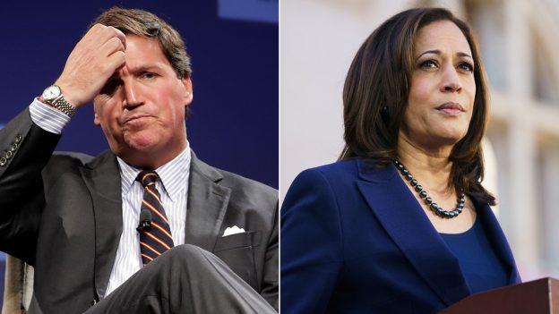 Tucker Carlson’s guest corrects his pronunciation of Kamala Harris – CNN Video