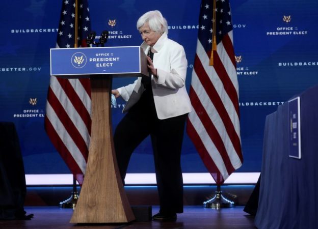 Domestic investment needed before new trade deals: U.S. Treasury pick Yellen