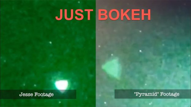 The pyramid-shaped UFO was probably just bokeh