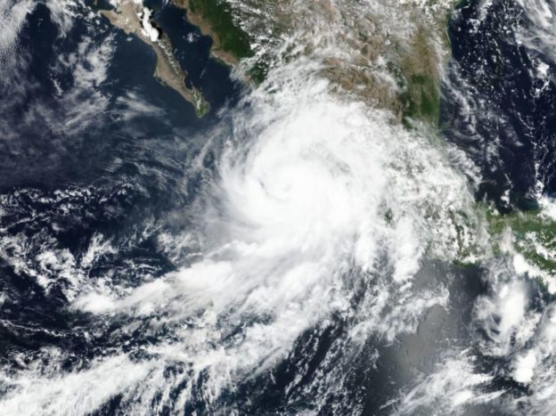 Hurricane Brushes Puerto Vallarta, Heads Up Mexico Coast