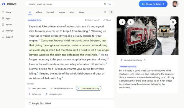 Neeva’s AI-powered search engine showcases its sources