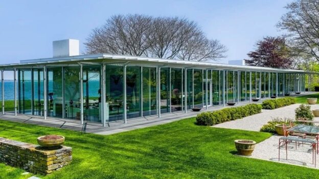 $8.25M Modern Glass House on Fishers Island Showcases Art of Nature Inside and Out