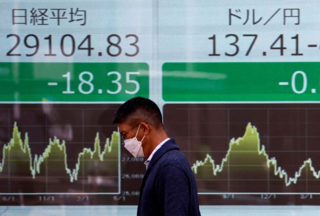 Asia shares edge higher, data-packed week ahead