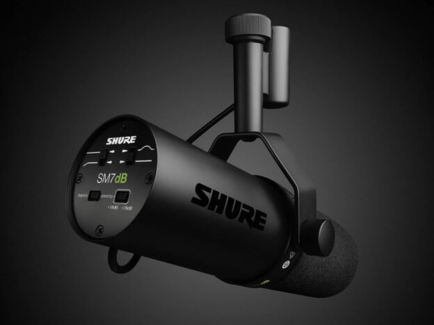 Shure’s new SM7dB XLR vocal mic for streaming and podcasting is the iconic SM7B with in-built preamp