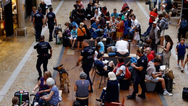 Franco-Swiss airport temporarily evacuated for security reasons after arson attacks disrupt French rail network