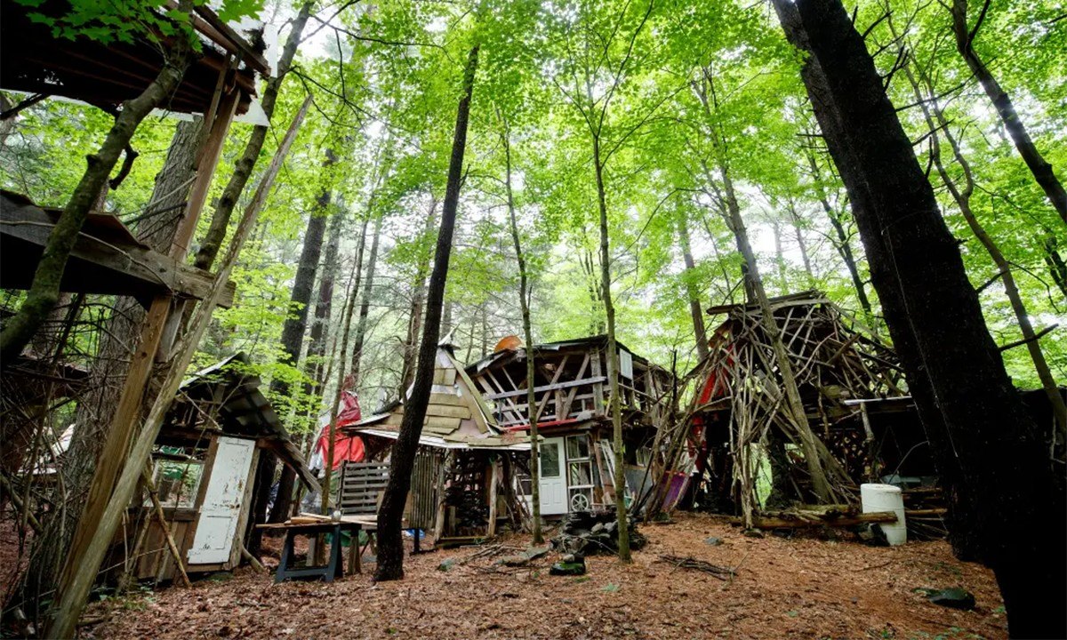 Artist Lists Ramshackle Off-Grid Retreat in the Catskills Wilderness for $269K