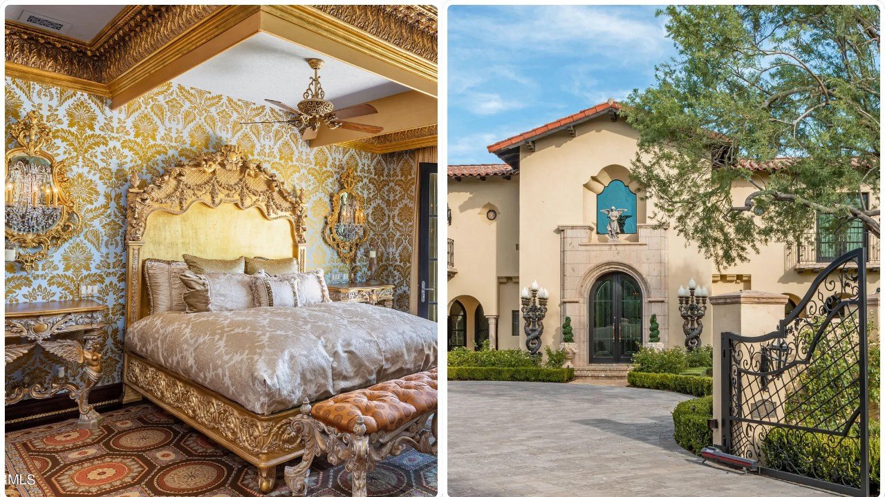 Extraordinarily Ornate $7.8 Million Paris-Inspired Arizona Mansion Comes Complete With 24-Karat Gold Trim and 52 Chandeliers