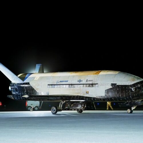 The X-37B spaceplane lands after helping pave the way for “maneuver warfare”