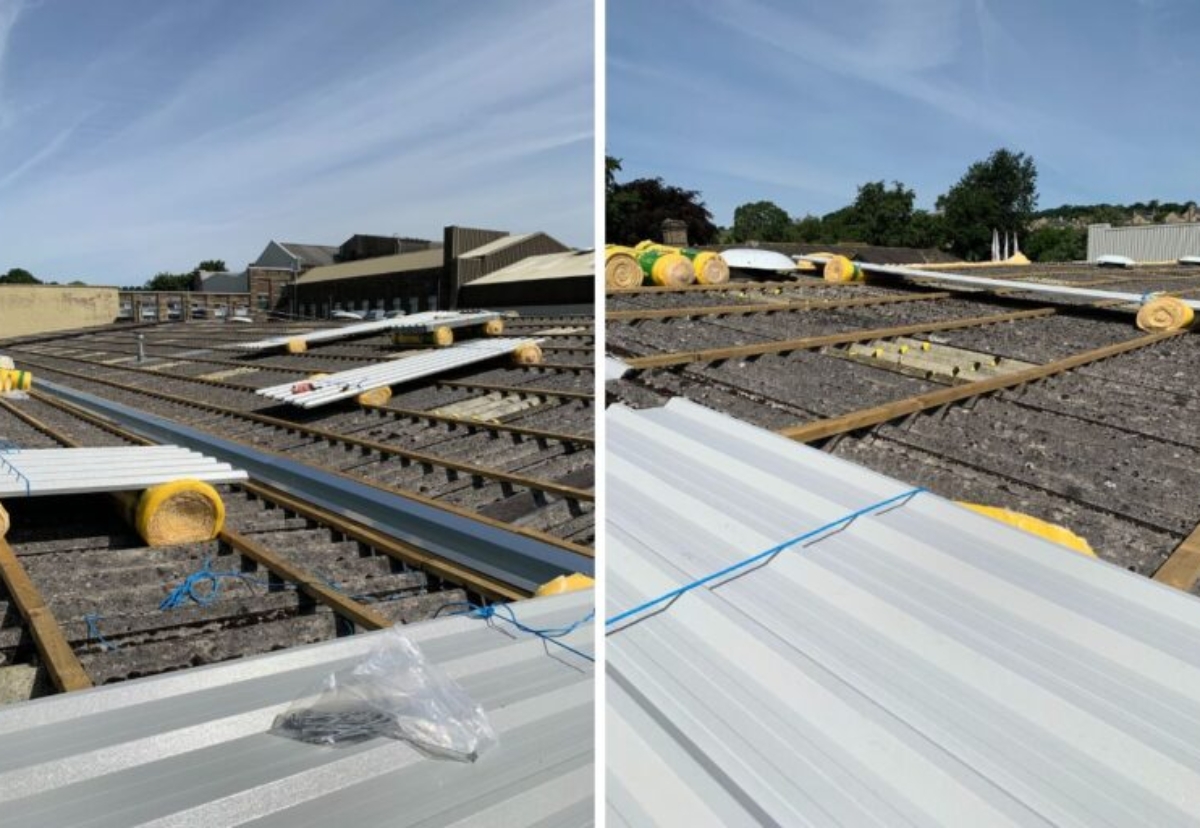 Builder impaled on machinery after rooflight plunge