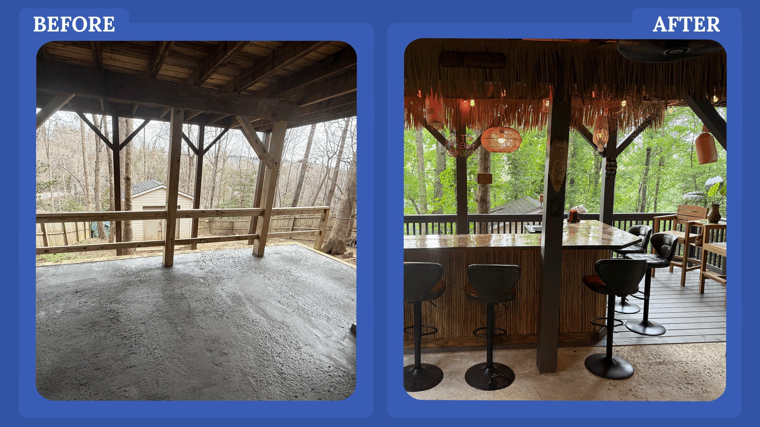 I’m 45 and I Built an $11K DIY Tiki Bar With Help from YouTube