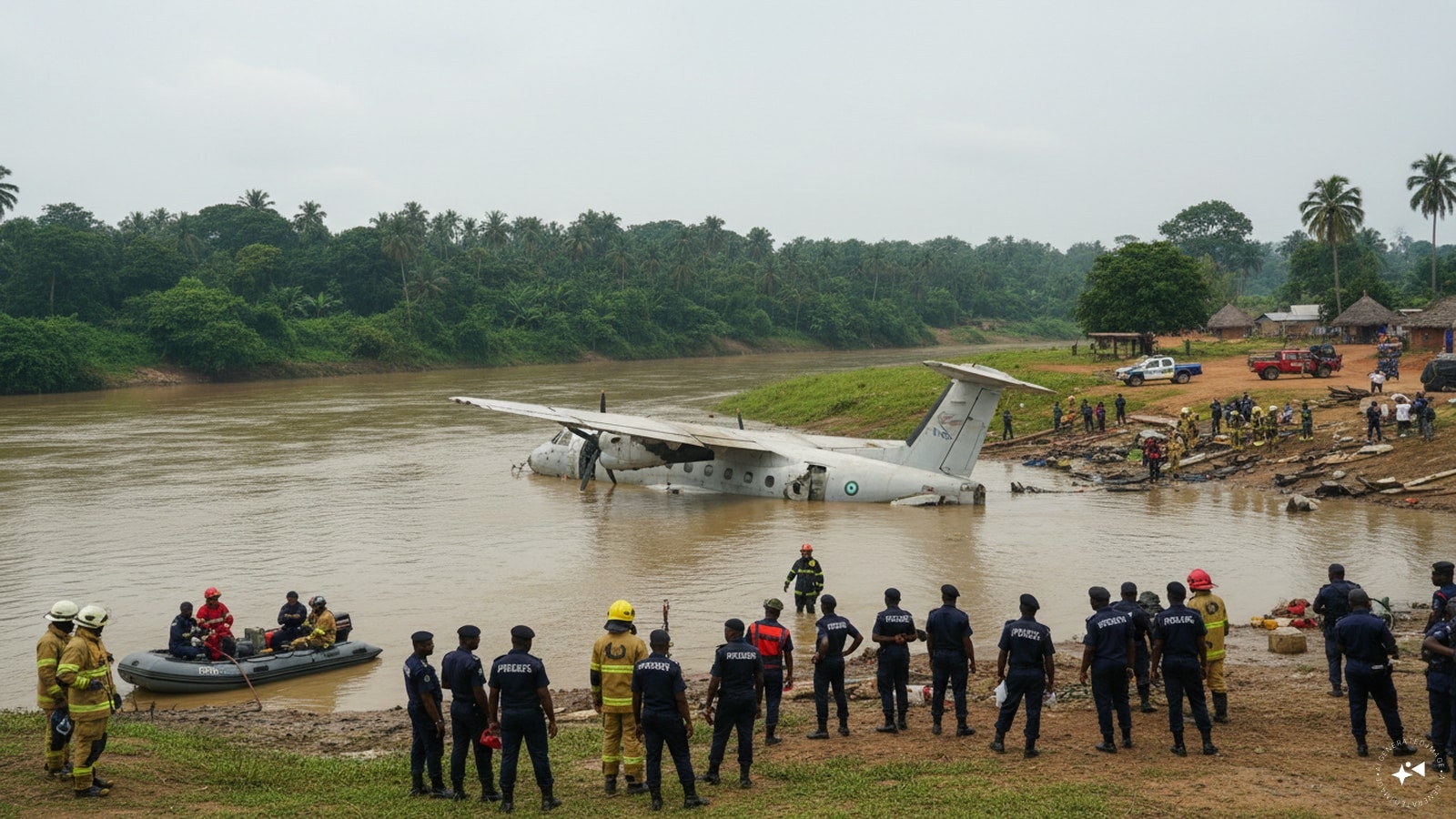 Military aircraft with 32 people on board crashes in southern Nigeria